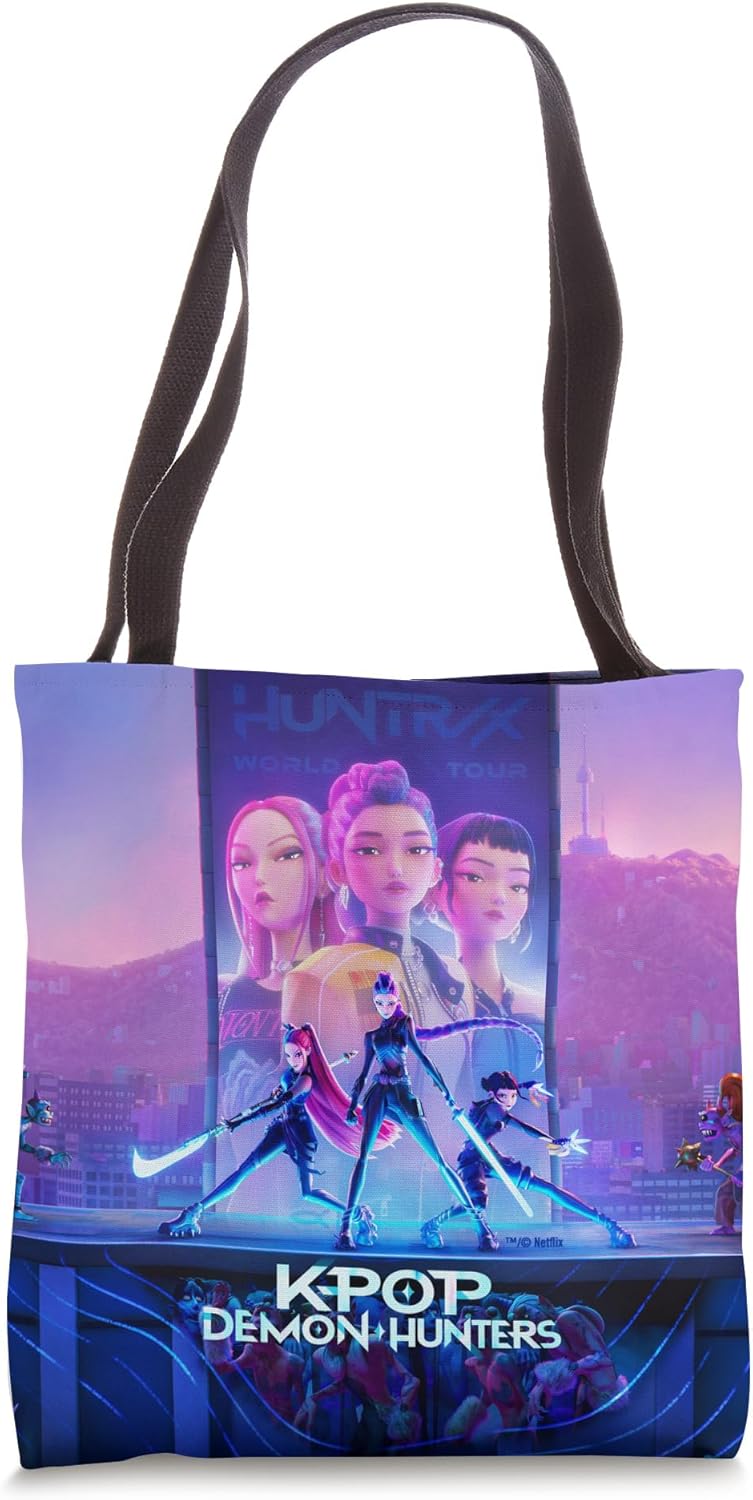 K-Pop Demon Hunters HUNTR/X Key Art Officially Licensed Tote Bag