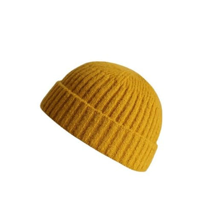 Korean Streetwear K-Pop Beanie Hat — Knitted Winter Cap for Men & Teens