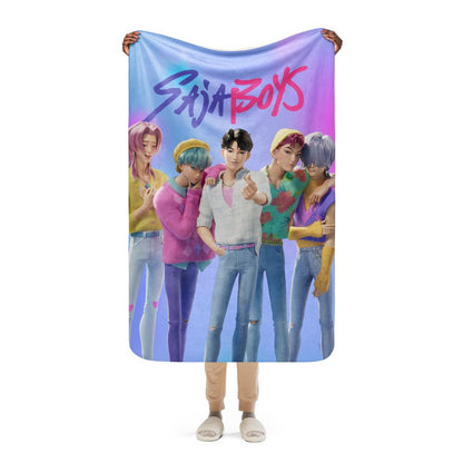Saja Boys "The Pride" Sherpa Fleece Blanket | K-Pop Demon Hunters Cozy Anime Throw