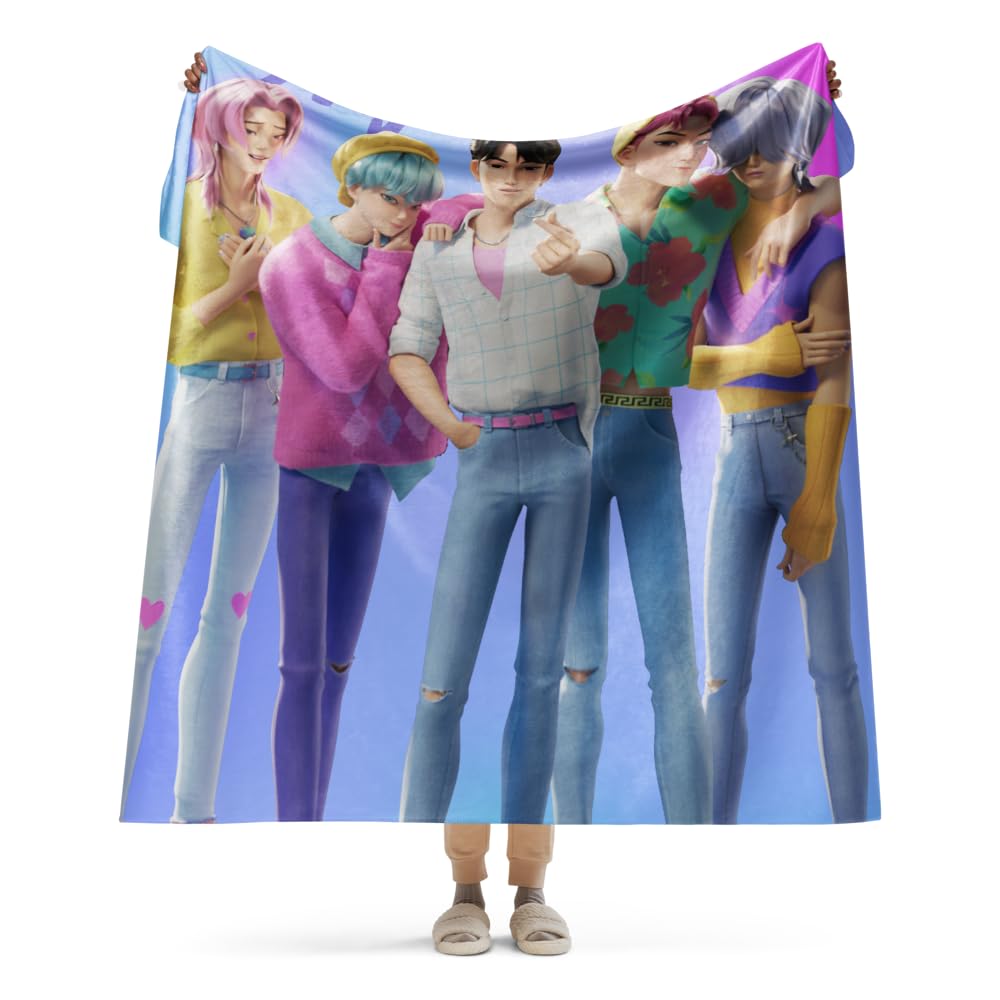 Saja Boys "The Pride" Sherpa Fleece Blanket | K-Pop Demon Hunters Cozy Anime Throw