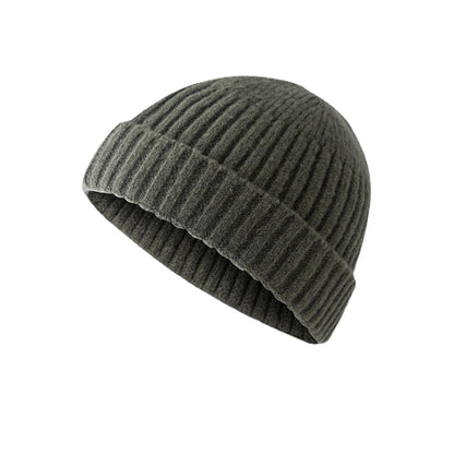 Korean Streetwear K-Pop Beanie Hat — Knitted Winter Cap for Men & Teens