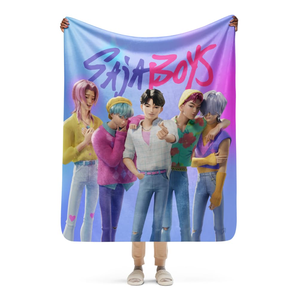 Saja Boys "The Pride" Sherpa Fleece Blanket | K-Pop Demon Hunters Cozy Anime Throw