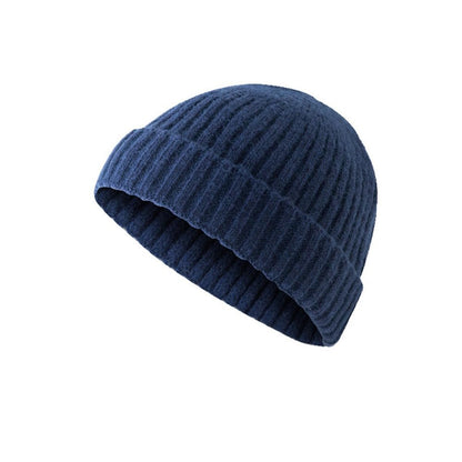 Korean Streetwear K-Pop Beanie Hat — Knitted Winter Cap for Men & Teens