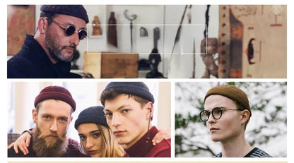 Korean Streetwear K-Pop Beanie Hat — Knitted Winter Cap for Men & Teens