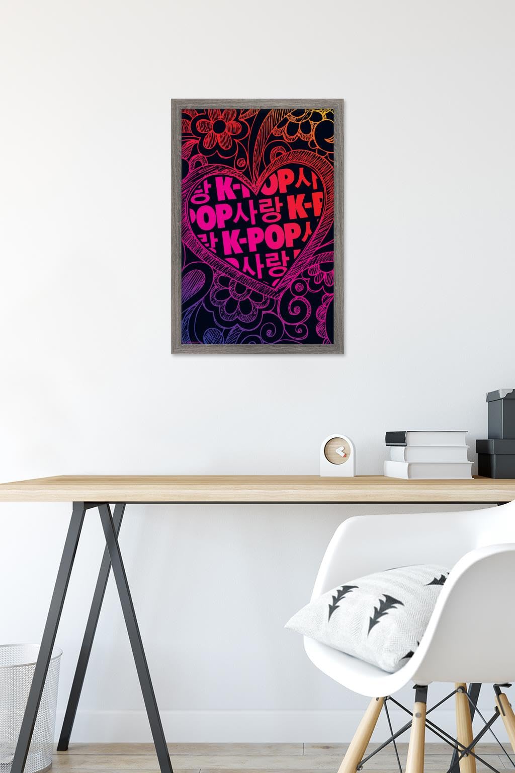 K-Pop Wall Poster — 22.375" × 34" Print with Beechwood Hanger