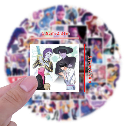 100 PCS K-Pop Demon Hunters Vinyl Stickers Waterproof Decal Pack