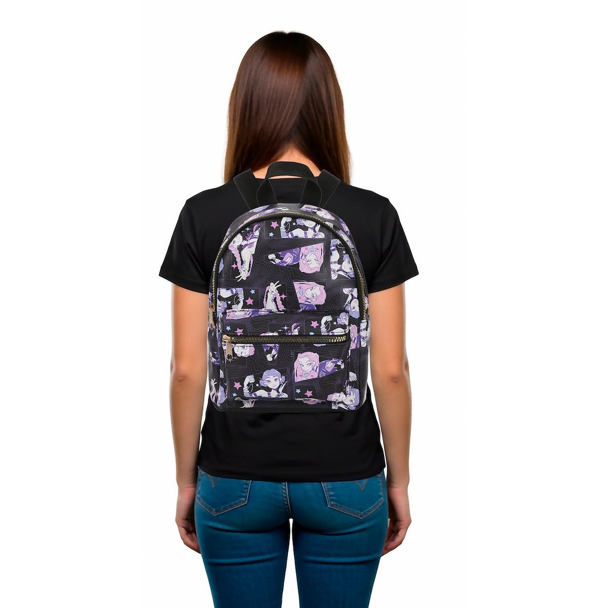 Saja Boys Chibi Mini Backpack | K-Pop Demon Hunters Blue & Pink Urban Streetwear Bag