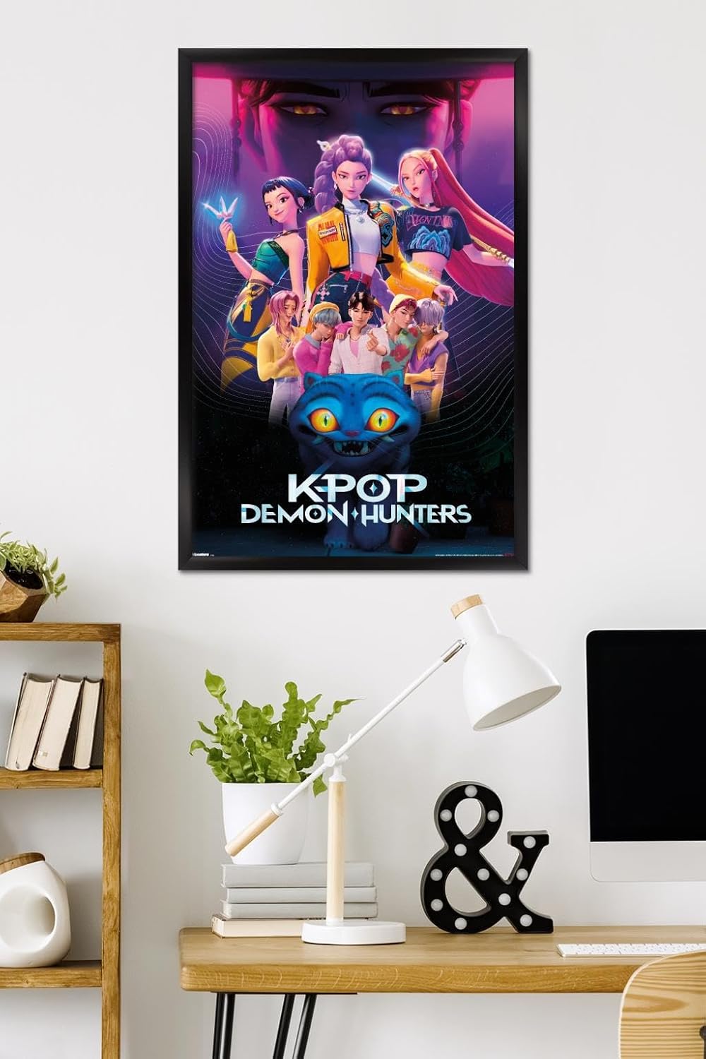 K-Pop Demon Hunters Group Wall Poster (2025) — Unframed 34″ × 22.4″