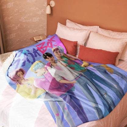 Saja Boys "The Pride" Sherpa Fleece Blanket | K-Pop Demon Hunters Cozy Anime Throw