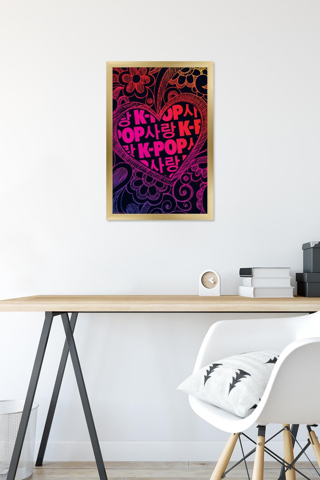 K-Pop Wall Poster — 22.375" × 34" Print with Beechwood Hanger
