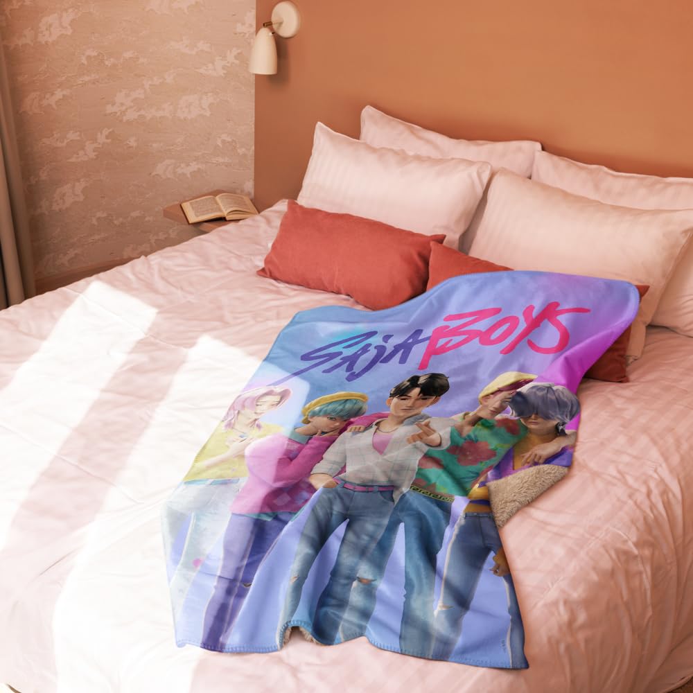 Saja Boys "The Pride" Sherpa Fleece Blanket | K-Pop Demon Hunters Cozy Anime Throw
