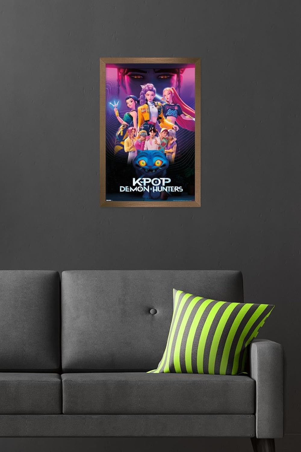 K-Pop Demon Hunters Group Wall Poster (2025) — Unframed 34″ × 22.4″
