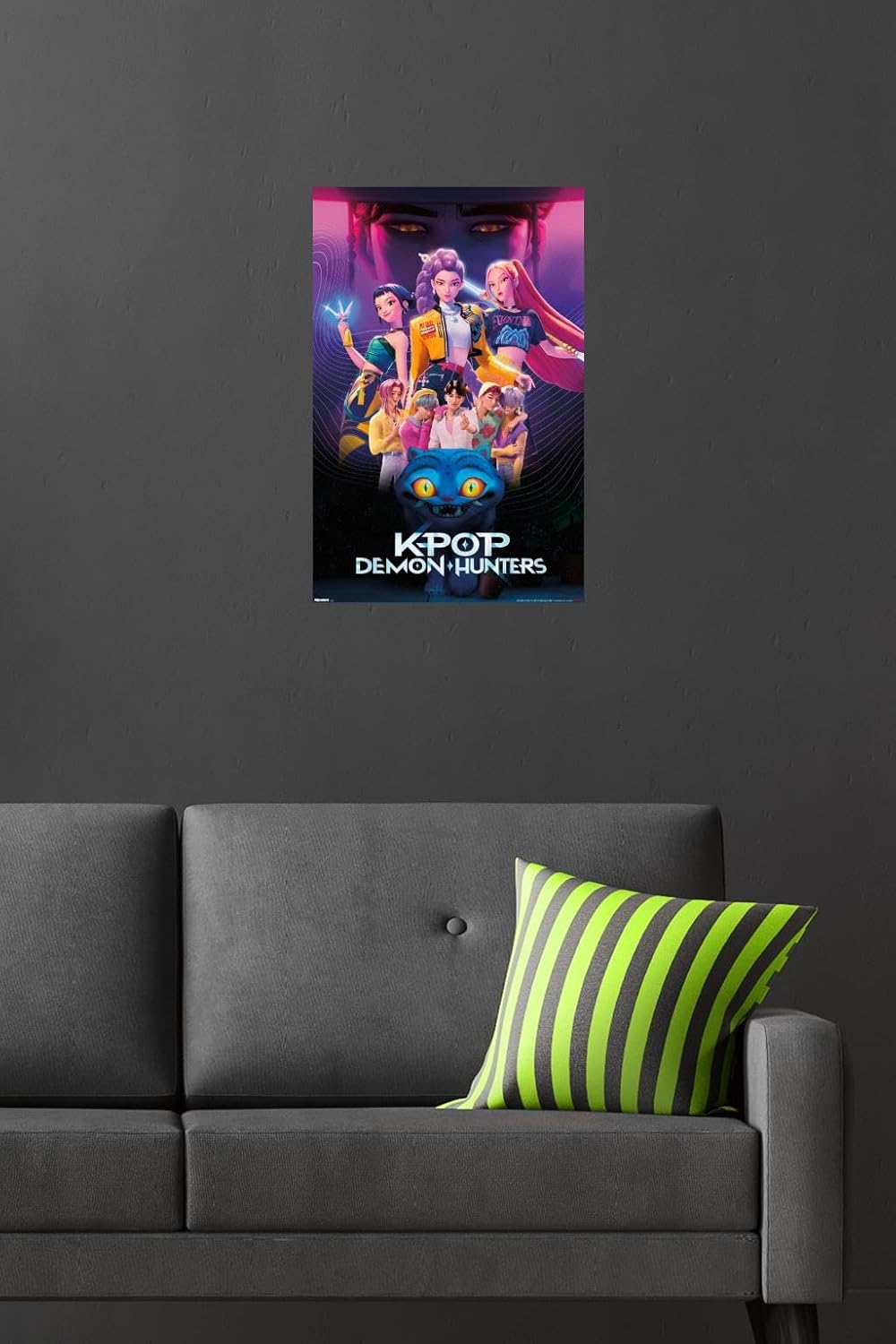 K-Pop Demon Hunters Group Wall Poster (2025) — Unframed 34″ × 22.4″