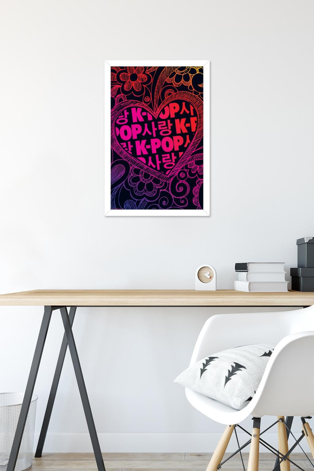 K-Pop Wall Poster — 22.375" × 34" Print with Beechwood Hanger