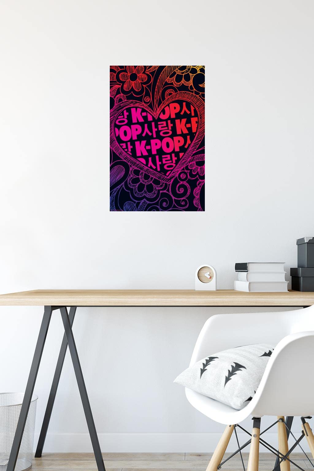K-Pop Wall Poster — 22.375" × 34" Print with Beechwood Hanger