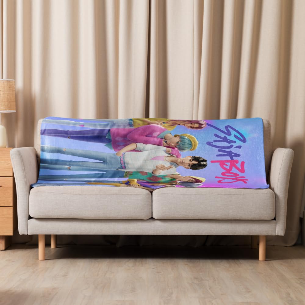 Saja Boys "The Pride" Sherpa Fleece Blanket | K-Pop Demon Hunters Cozy Anime Throw