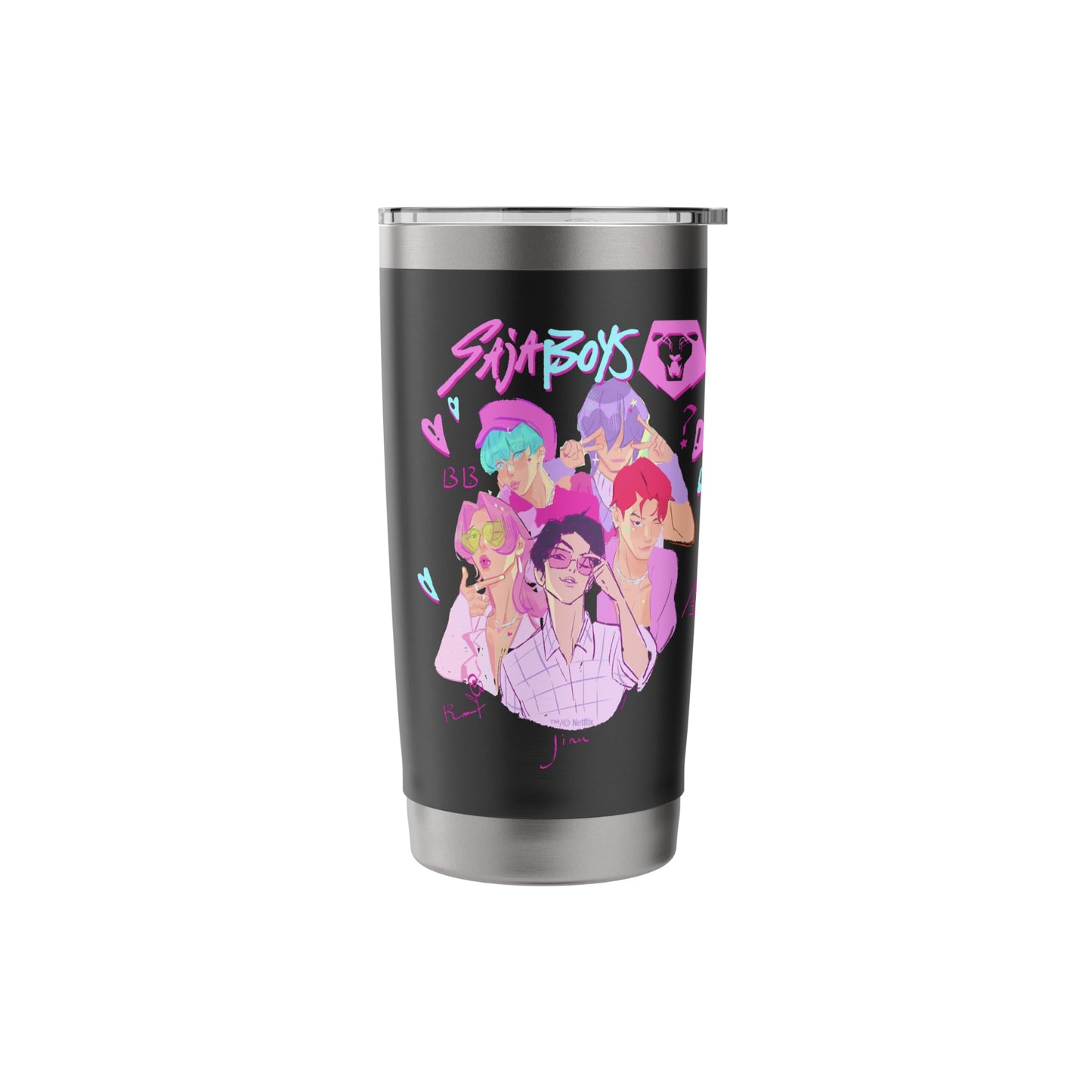 Saja Boys "Heartthrob" Insulated Tumbler | K-Pop Demon Hunters Stainless Steel Techwear Bottle