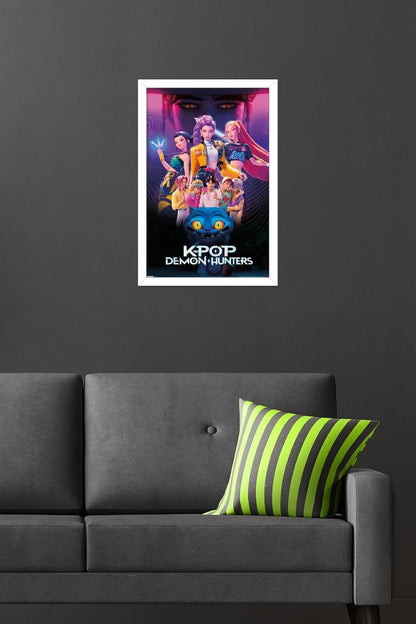 K-Pop Demon Hunters Group Wall Poster (2025) — Unframed 34″ × 22.4″
