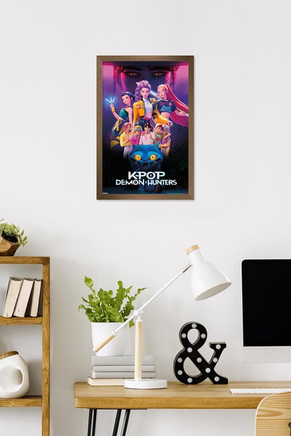 K-Pop Demon Hunters Group Wall Poster (2025) — Unframed 34″ × 22.4″