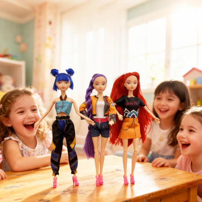 Huntrix 11.5" Poseable Dolls 3-Pack — K-Pop Demon Hunters Collectible Action Dolls