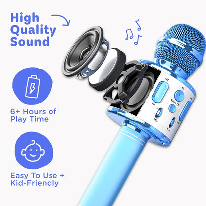 Huntrix "Vocal Star" Kids Karaoke Microphone - Bluetooth & Pre-Loaded Songs for Aspiring Hunters