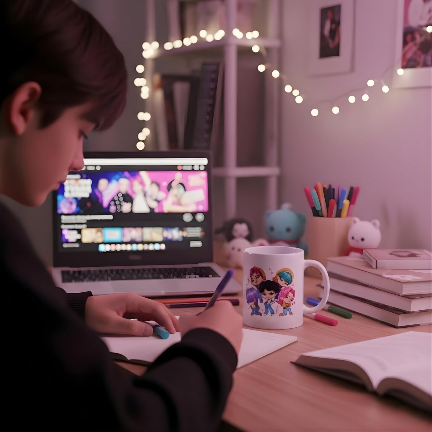 Saja Boys "The Pride" 11oz Ceramic Mug | K-Pop Demon Hunters White Idol Coffee Cup