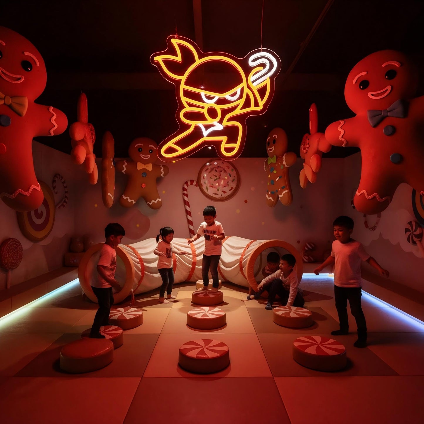 Saja Boys "Pink Idol Glow" Neon Sign | 13"x13" K-Pop Demon Hunters Aesthetic LED Wall Art