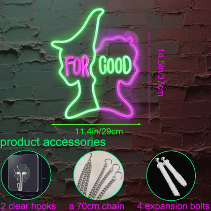 Saja Boys "Pink Idol Glow" Neon Sign | 13"x13" K-Pop Demon Hunters Aesthetic LED Wall Art