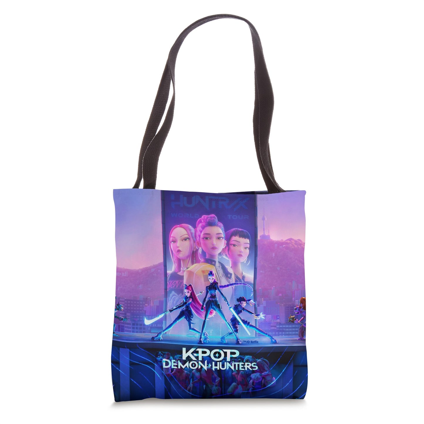 KPop Demon Hunters HUNTR/X Key Art Officially Licensed Tote Bag