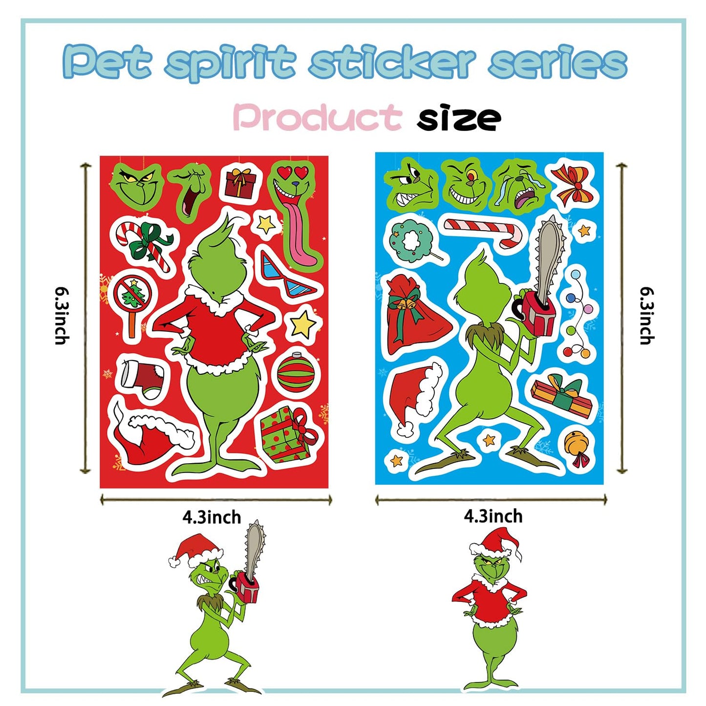 K-Pop Demon Hunters DIY "Make-A-Face" Sticker Set | 24-Sheet Saja Boys & Huntrix Interactive Party Decals