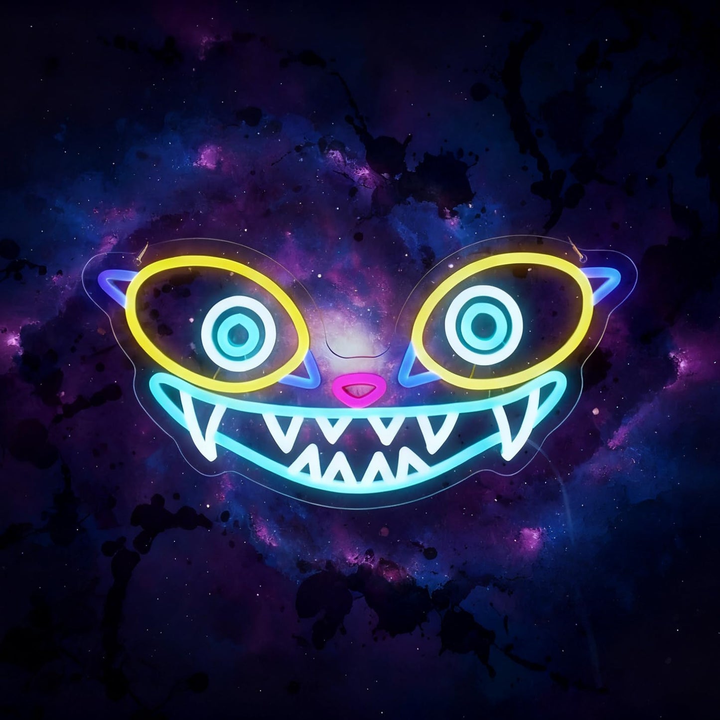 Saja Boys "Pink Idol Glow" Neon Sign | 13"x13" K-Pop Demon Hunters Aesthetic LED Wall Art