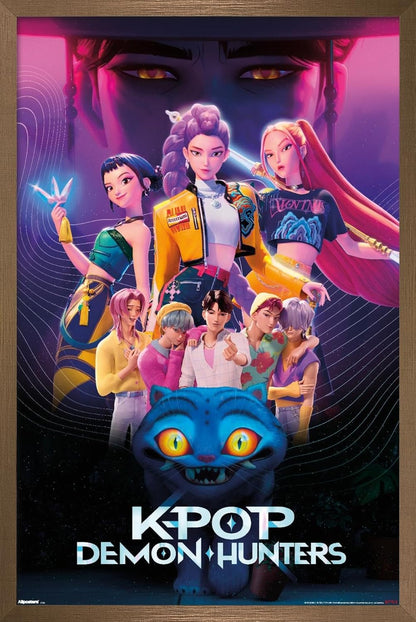 K-Pop Demon Hunters Group Wall Poster (2025) — Unframed 34″ × 22.4″