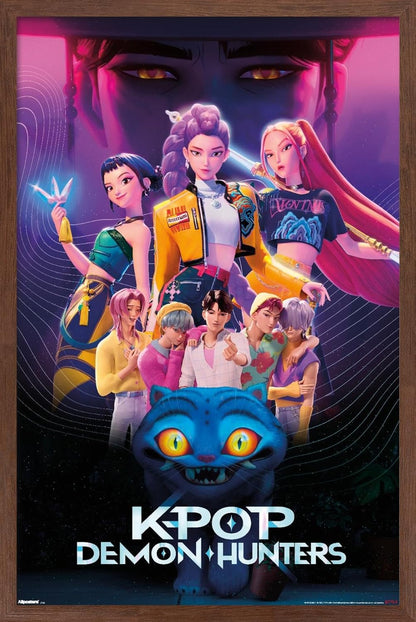 K-Pop Demon Hunters Group Wall Poster (2025) — Unframed 34″ × 22.4″