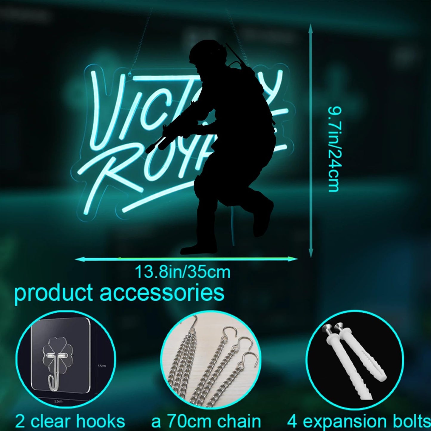 Saja Boys "Pink Idol Glow" Neon Sign | 13"x13" K-Pop Demon Hunters Aesthetic LED Wall Art