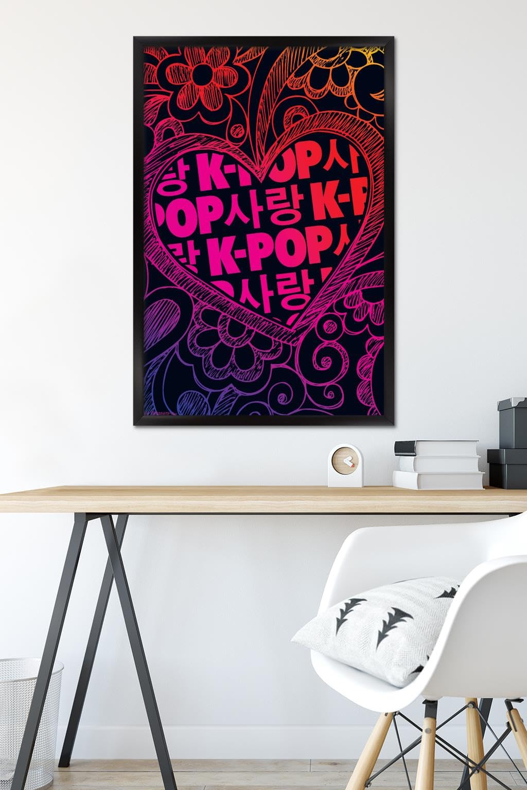 K-Pop Wall Poster — 22.375" × 34" Print with Beechwood Hanger