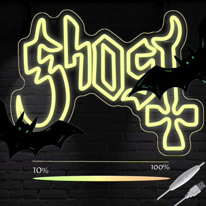 Saja Boys "Pink Idol Glow" Neon Sign | 13"x13" K-Pop Demon Hunters Aesthetic LED Wall Art