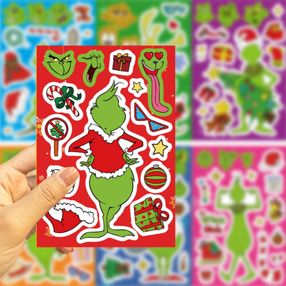 K-Pop Demon Hunters DIY "Make-A-Face" Sticker Set | 24-Sheet Saja Boys & Huntrix Interactive Party Decals