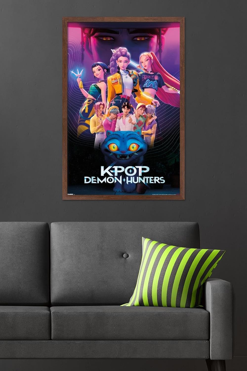 K-Pop Demon Hunters Group Wall Poster (2025) — Unframed 34″ × 22.4″