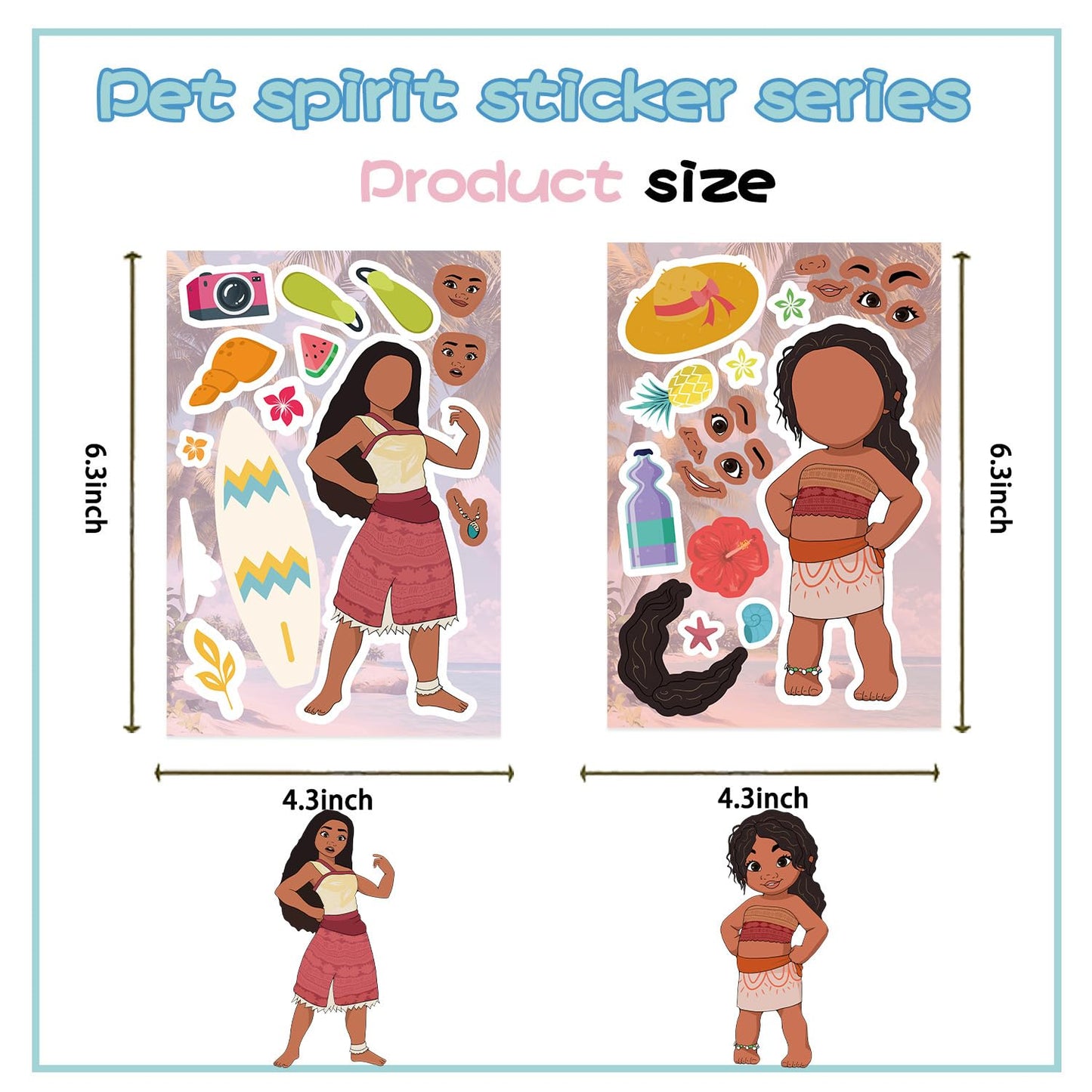 K-Pop Demon Hunters DIY "Make-A-Face" Sticker Set | 24-Sheet Saja Boys & Huntrix Interactive Party Decals