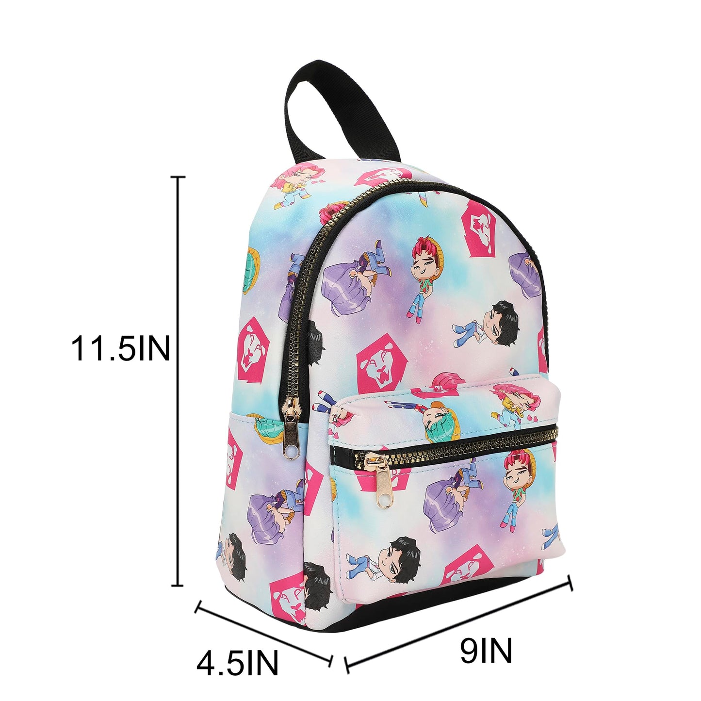 Saja Boys Chibi Mini Backpack | K-Pop Demon Hunters Blue & Pink Urban Streetwear Bag