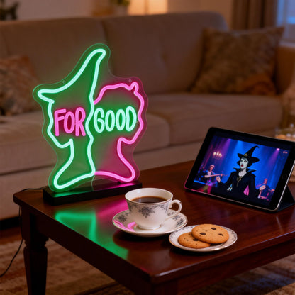 Saja Boys "Pink Idol Glow" Neon Sign | 13"x13" K-Pop Demon Hunters Aesthetic LED Wall Art