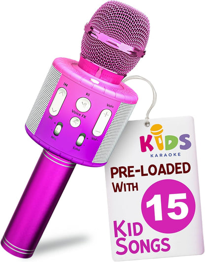 Huntrix "Vocal Star" Kids Karaoke Microphone - Bluetooth & Pre-Loaded Songs for Aspiring Hunters