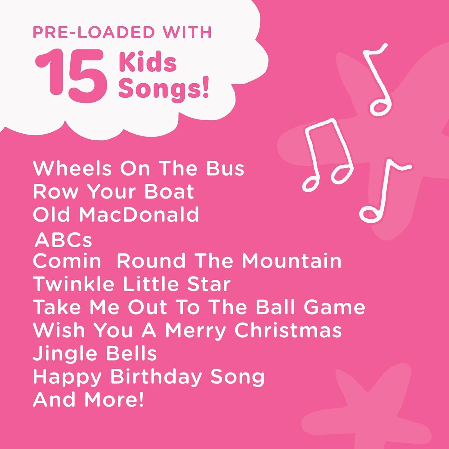 Huntrix "Vocal Star" Kids Karaoke Microphone - Bluetooth & Pre-Loaded Songs for Aspiring Hunters