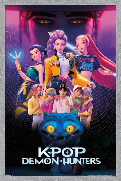 K-Pop Demon Hunters Group Wall Poster (2025) — Unframed 34″ × 22.4″