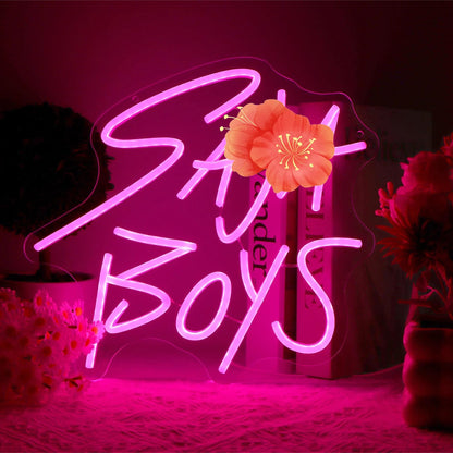Saja Boys "Pink Idol Glow" Neon Sign | 13"x13" K-Pop Demon Hunters Aesthetic LED Wall Art