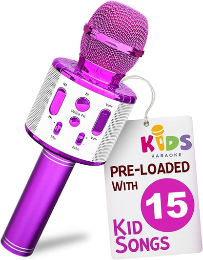 Huntrix "Vocal Star" Kids Karaoke Microphone - Bluetooth & Pre-Loaded Songs for Aspiring Hunters