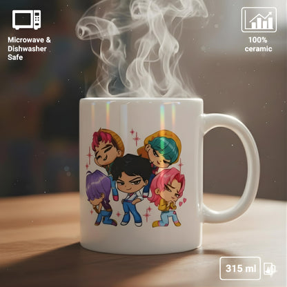 Saja Boys "The Pride" 11oz Ceramic Mug | K-Pop Demon Hunters White Idol Coffee Cup