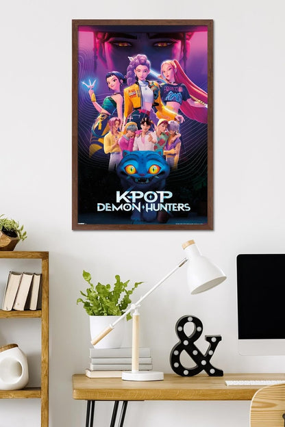 K-Pop Demon Hunters Group Wall Poster (2025) — Unframed 34″ × 22.4″