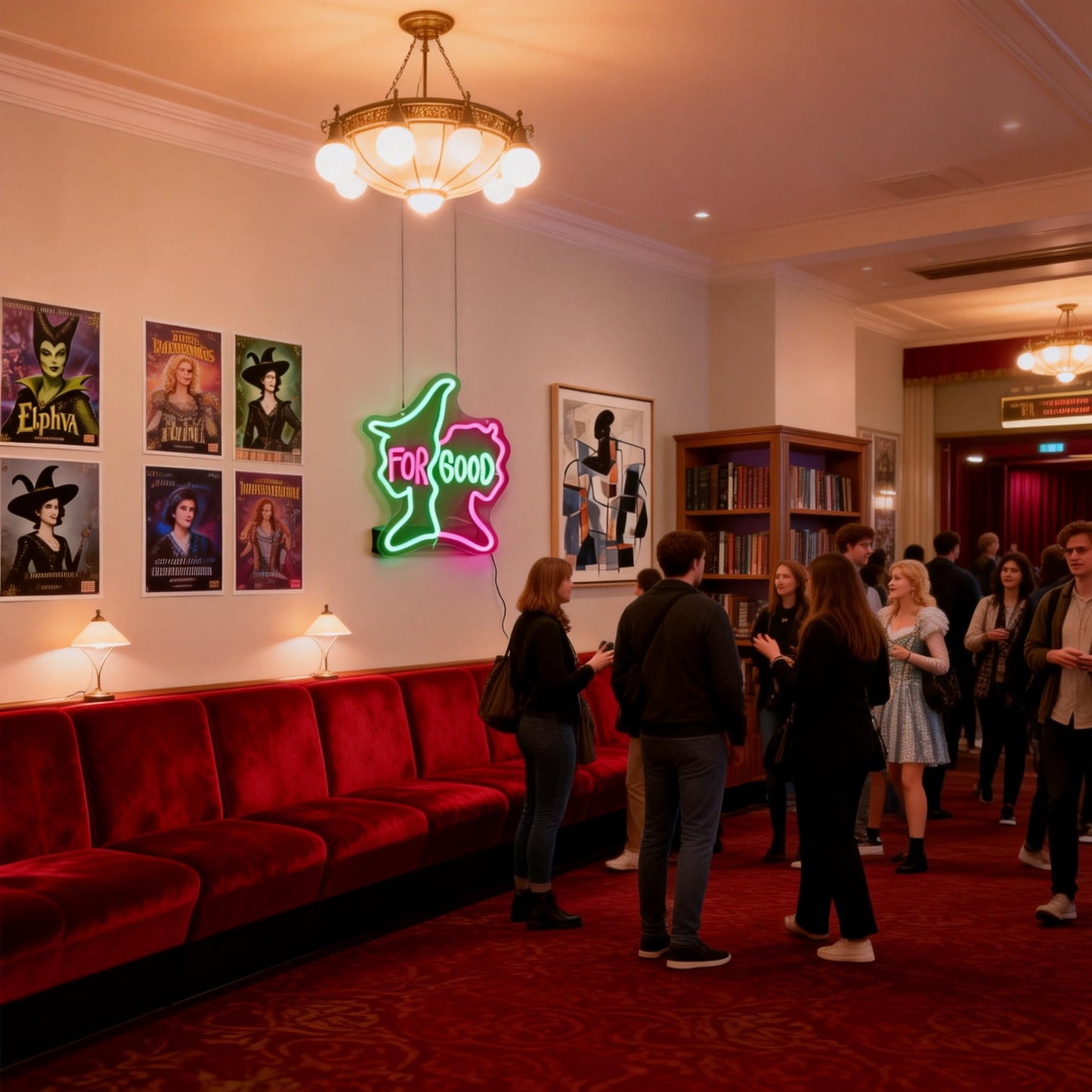 Saja Boys "Pink Idol Glow" Neon Sign | 13"x13" K-Pop Demon Hunters Aesthetic LED Wall Art