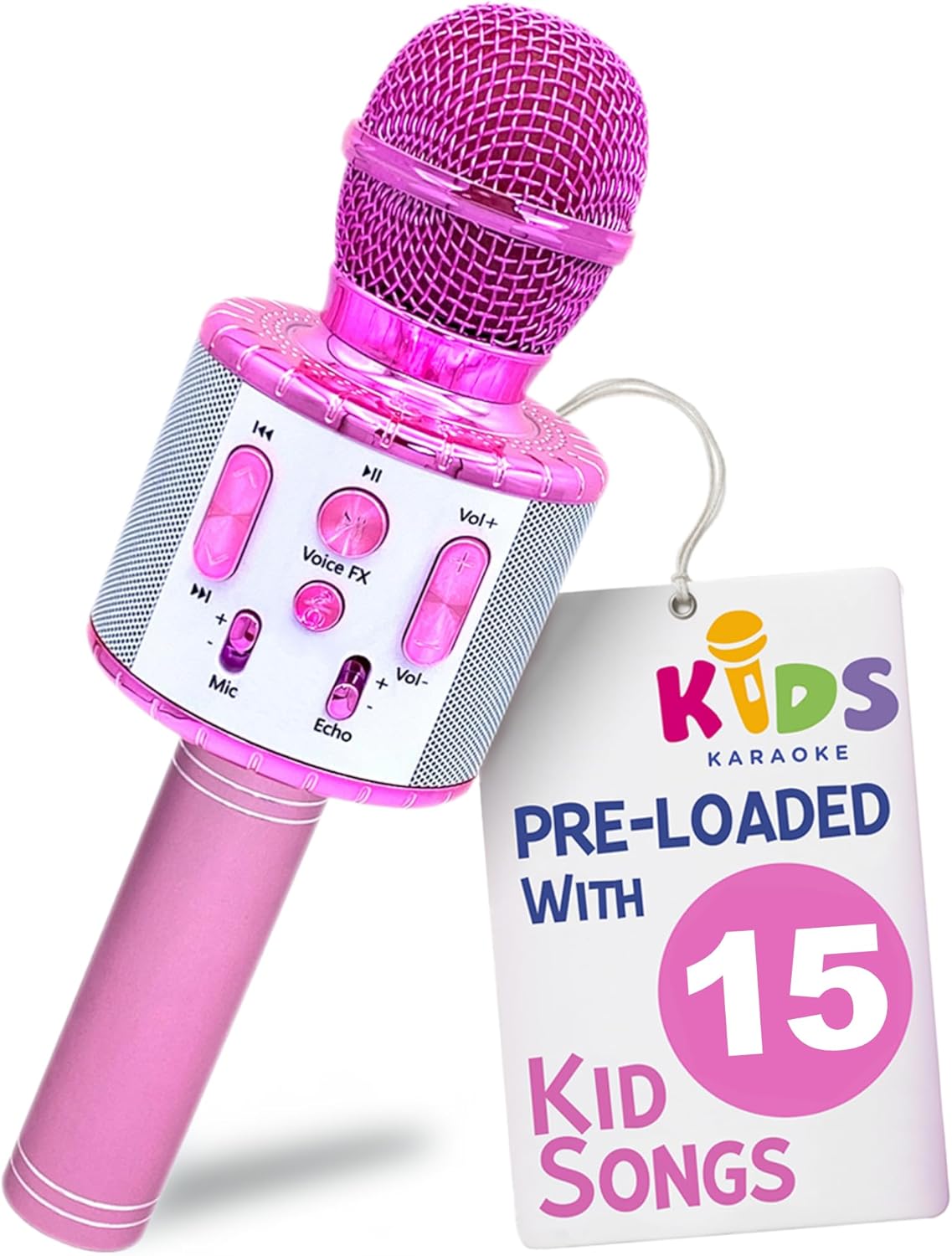 Huntrix "Vocal Star" Kids Karaoke Microphone - Bluetooth & Pre-Loaded Songs for Aspiring Hunters